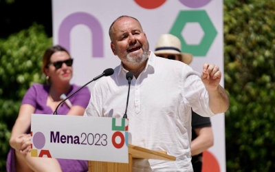 Mena durant la seva intervenció | Daniel Bartolomé